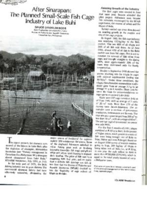 After Sinarapan: the planned small-scale fish cage industry of Lake Buhi