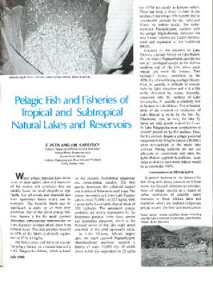 Pelagic fish and fisheries of tropical and subtropical natural lakes and reservoirs