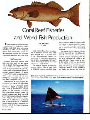 Coral reef fisheries and world fish production
