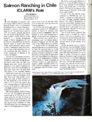 Salmon ranching in Chile: ICLARM's role