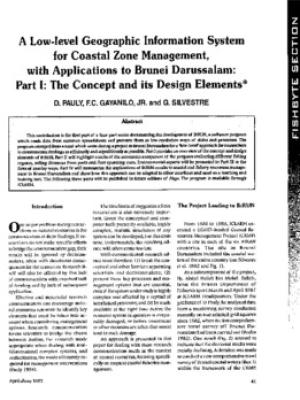 A Low-level Geographic Information System for coastal zone management, with applications to Brunei Darussalam: Part I: The concept and its design elements