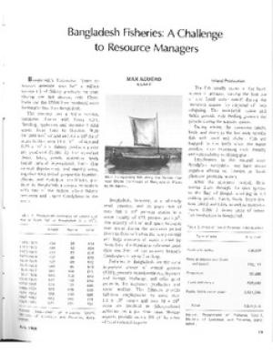 Bangladesh fisheries: a challenge to resource managers
