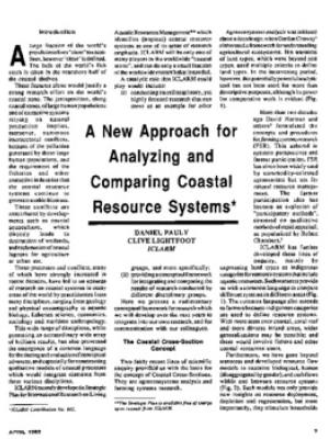A new approach for analyzing and comparing coastal resource systems