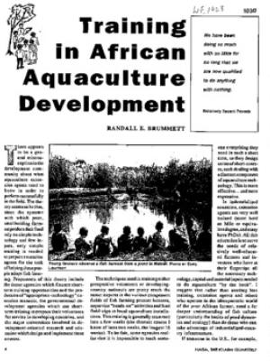 Training in African aquaculture development