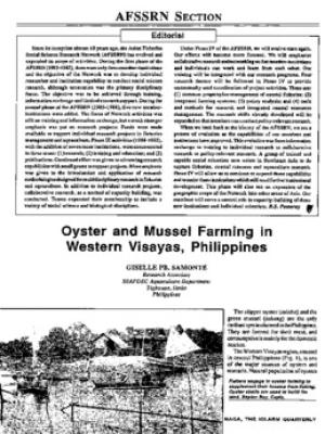 Oyster and mussel farming in Western Visayas, Philippines