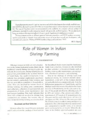 Role of women in Indian shrimp farming