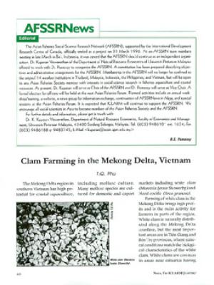 Clam farming in the Mekong Delta, Vietnam
