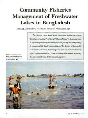 Community fisheries management of freshwater lakes in Bangladesh