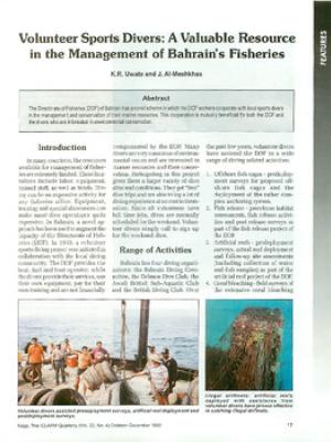 Volunteer sports divers: a valuable resource in the management of Bahrain's fisheries