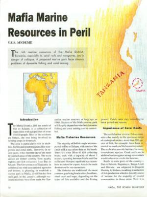 Mafia marine resources in peril