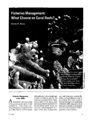 Fisheries management: what chance on coral reefs?