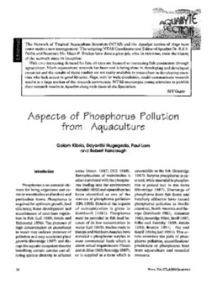 Aspects of phosphorus pollution from aquaculture