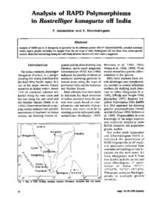 Analysis of RAPD polymorphisms in Rastrelliger kanagurta off India