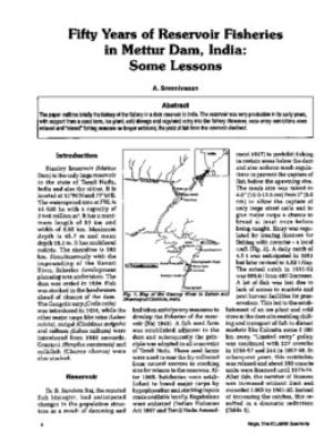 Fifty years of reservoir fisheries in Mettur Dam, India: some lessons