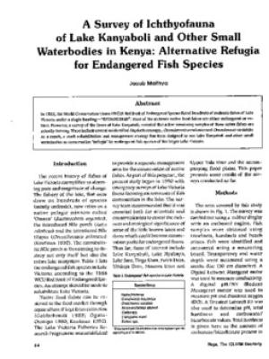 A survey of ichthyofauna of Lake Kanyaboli and other small waterbodies in Kenya: alternative refugia for endangered fish species