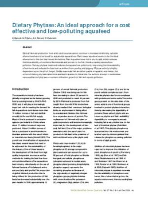 Dietary Phytase: an ideal approach for a cost effective and low-polluting aquafeed