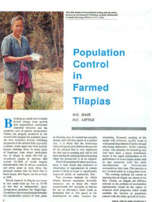 Population control in farmed tilapias