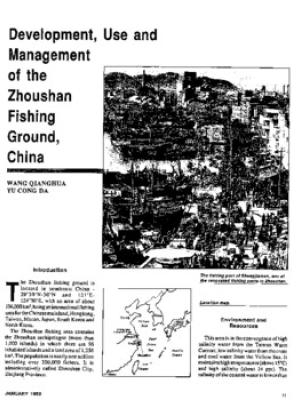 Development, use and management of the Zhoushan fishing ground, China
