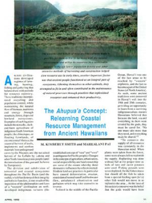 The Ahupua'a concept: relearning coastal resource management from ancient Hawaiians