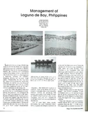 Management of Laguna de Bay, Philippines
