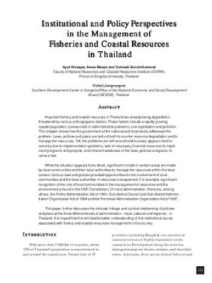 Institutional and policy perspectives in the management of fisheries and coastal resources in Thailand