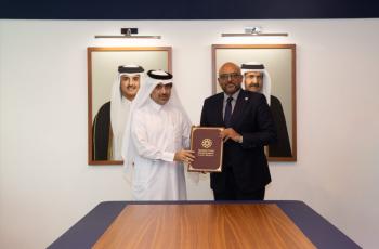 Mr. Fahad Hamad Al-Sulaiti, Director General of QFFD and Dr. Essam Yassin Mohammed, WorldFish Director General 