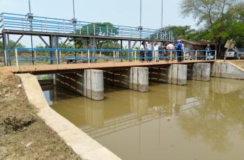 Water control infrastructure in Myanmar. Photo by John Conallin.