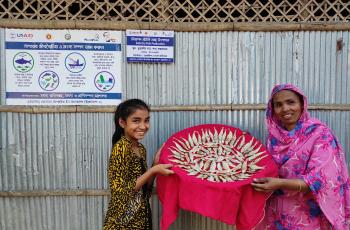 Safe dry fish from pelagic small fish at Kutubdiapara, Cox Bazar, Bangladesh. Photo by M Arifur Rahman, ECOFISH II project, WorldFish Bangladesh.