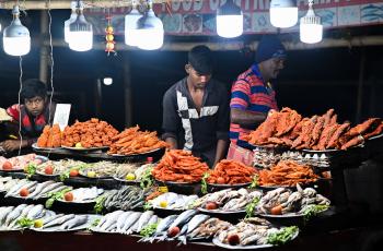 Different fish based products in coastal tourism. Photo by SK Dubey, WorldFish.