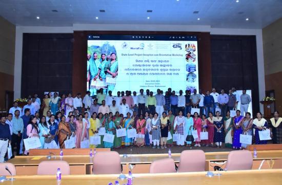 The inception cum orientation workshop held in May 2023 at the State Convention Center, Lokaseva Bhavan, Bhubaneswar marked the official launch of the 5-year project. Photo: WorldFish
