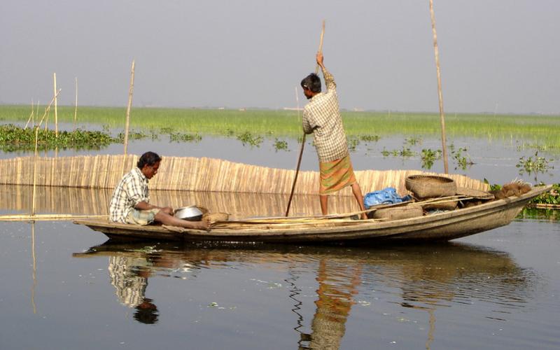 Fishing in the floodplains of Bangladesh. Photo by WorldFish.