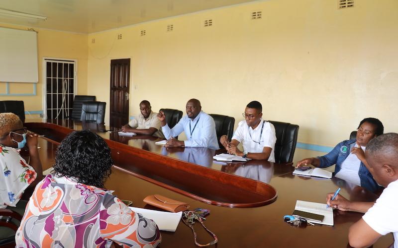 The project team met with the management and staff from the Natural Resources and Development College’s (NRDC) Basic Sciences and Fisheries Department to discuss potential collaboration on the upgrade of their fisheries wet lab. Photo: Agness Chileya