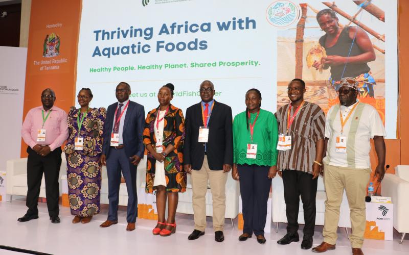 Panelists from the 'Thriving Africa with Aquatic Foods' side event at the AGRF