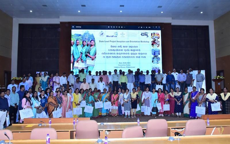 The inception cum orientation workshop held in May 2023 at the State Convention Center, Lokaseva Bhavan, Bhubaneswar marked the official launch of the 5-year project. Photo: WorldFish