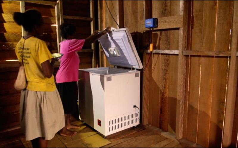 Solar freezers in the Solomon Islands