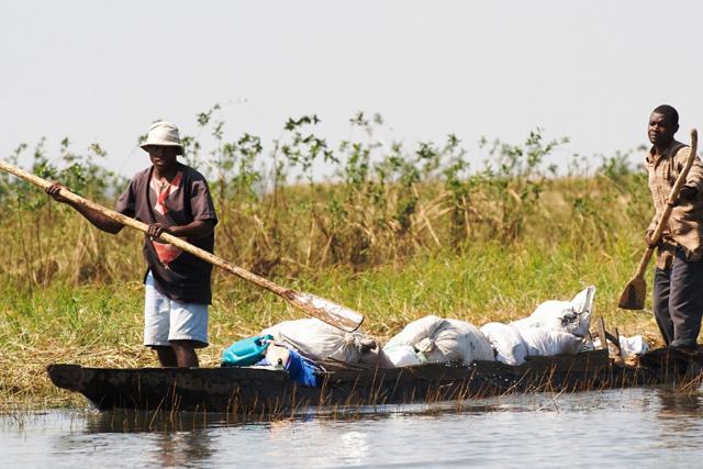 Going to market, Barotse floodplain, Zambia.