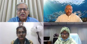 Virtual Stakeholder Workshop on Enhancing Aquaculture Climate Services at Scale. The photo was taken during a live event in September 2020.