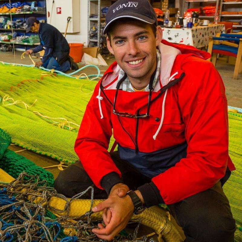 Photo of Hunter Snyder in Sisimiut Greenland. Photo by Ralph Lee Hopkins.