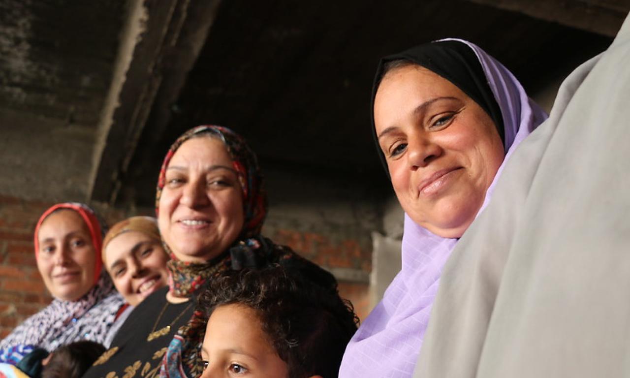 Members of the Riyadh women fish retailers' committee in Kafr El Sheik, Egypt. Photo by Kate Bevitt. 