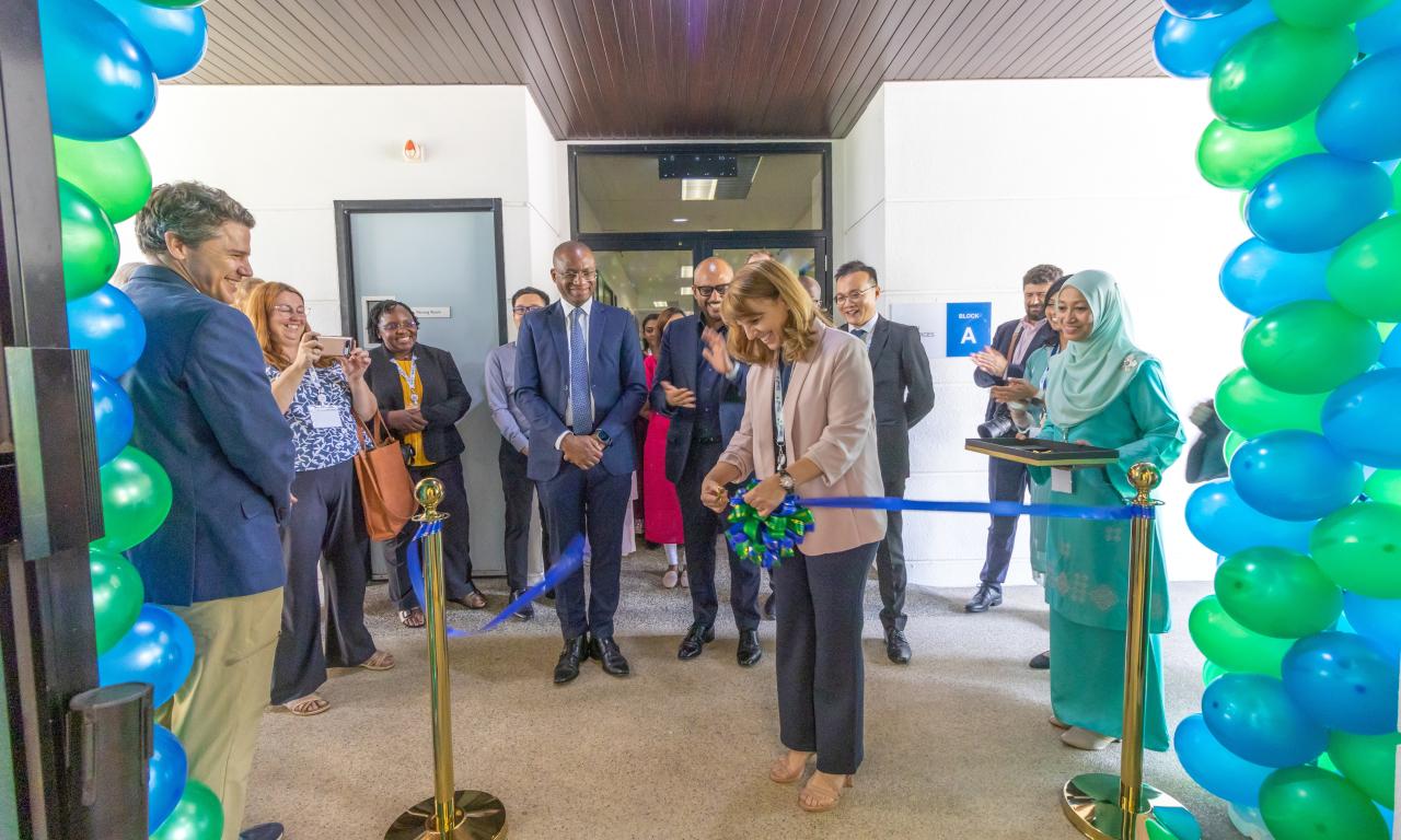 CGIAR Chief Scientist Dr Sandra Milach opens the Asia Digital Hub at WorldFish with Dr Essam Yassin Mohammed, Director General of WorldFish; Dr Alex Tilley, Digital and Data Science Lead at WorldFish