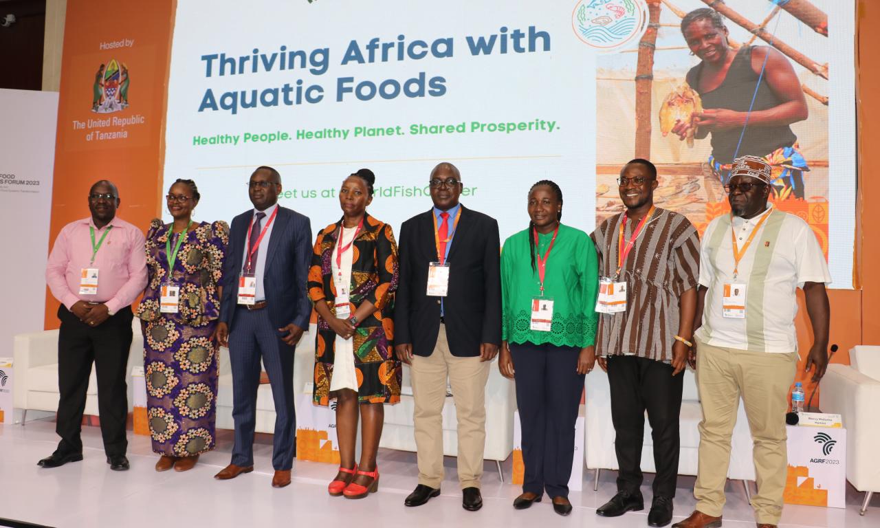Panelists from the 'Thriving Africa with Aquatic Foods' side event at the AGRF