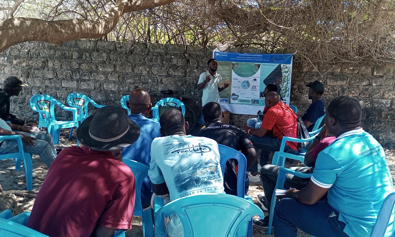 PDS sensitization at Kuruwitu BMU, Kilifi County.