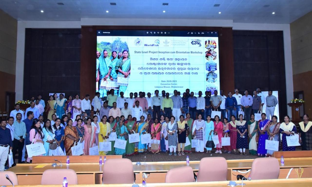 The inception cum orientation workshop held in May 2023 at the State Convention Center, Lokaseva Bhavan, Bhubaneswar marked the official launch of the 5-year project. Photo: WorldFish