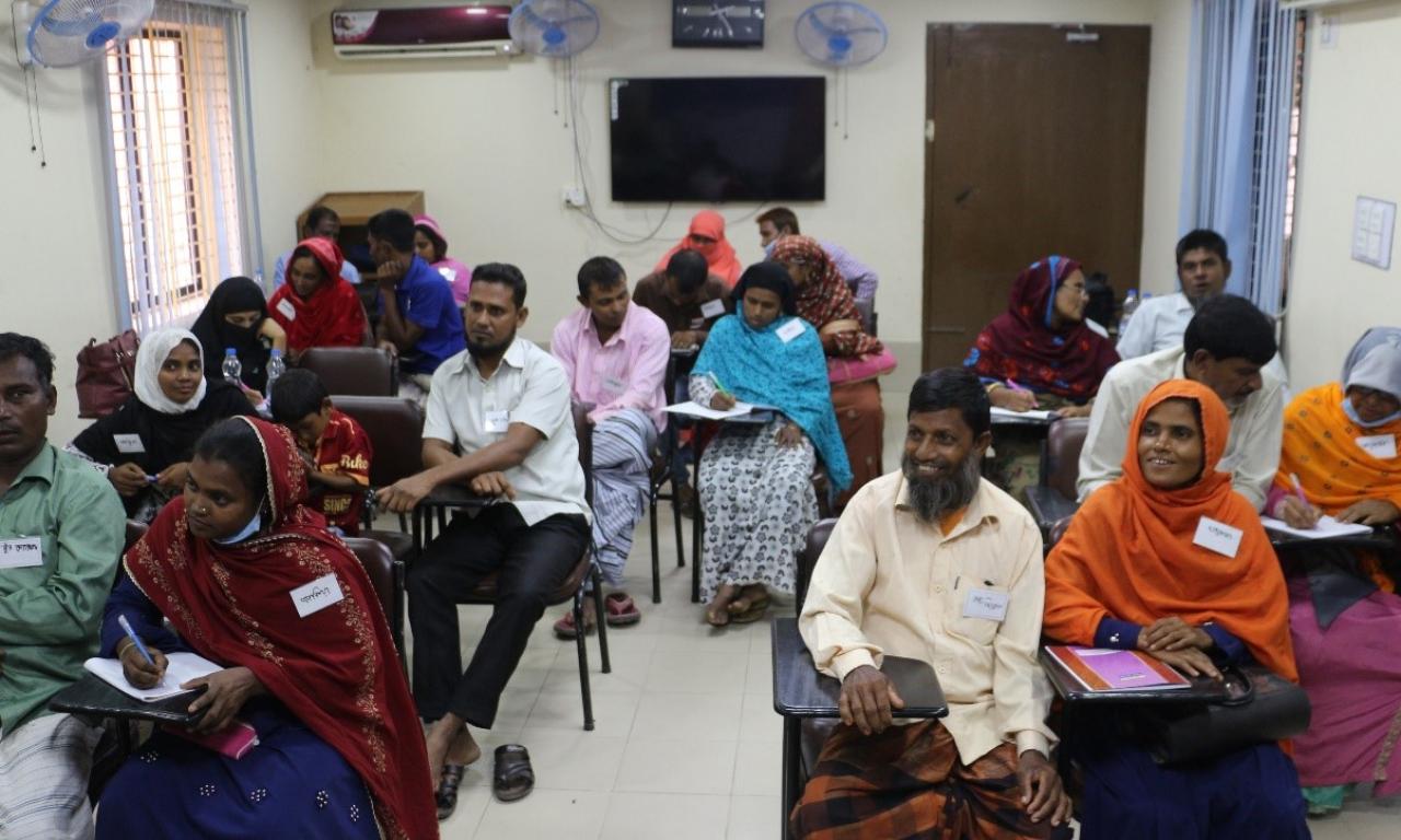 Couples attending a business development training session. Photo by Maherin Ahmed.