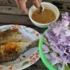 Fish prepared and aquactic collected from ricefield pond at Takeo. Photo by SEAN Vichet, WorldFish.